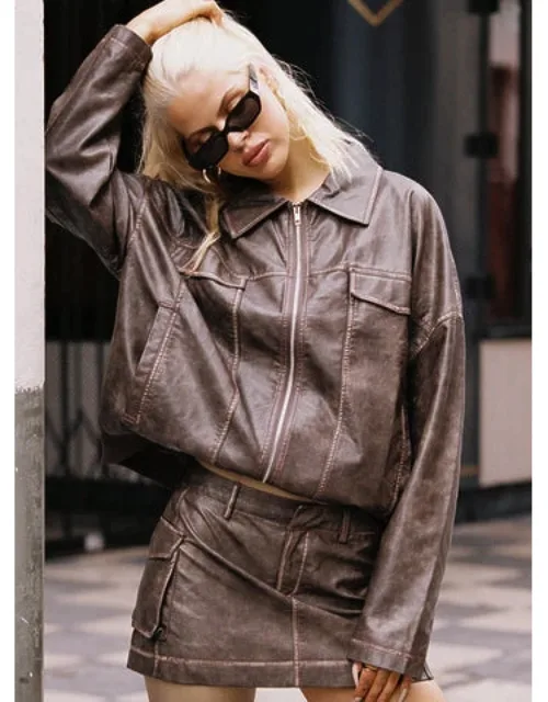 Tanza Faux Leather Jacket