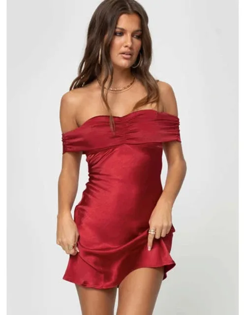 Mini Dress Off The Shoulder, Ruched Bust