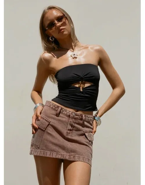 Cargo Denim Mini Skirt