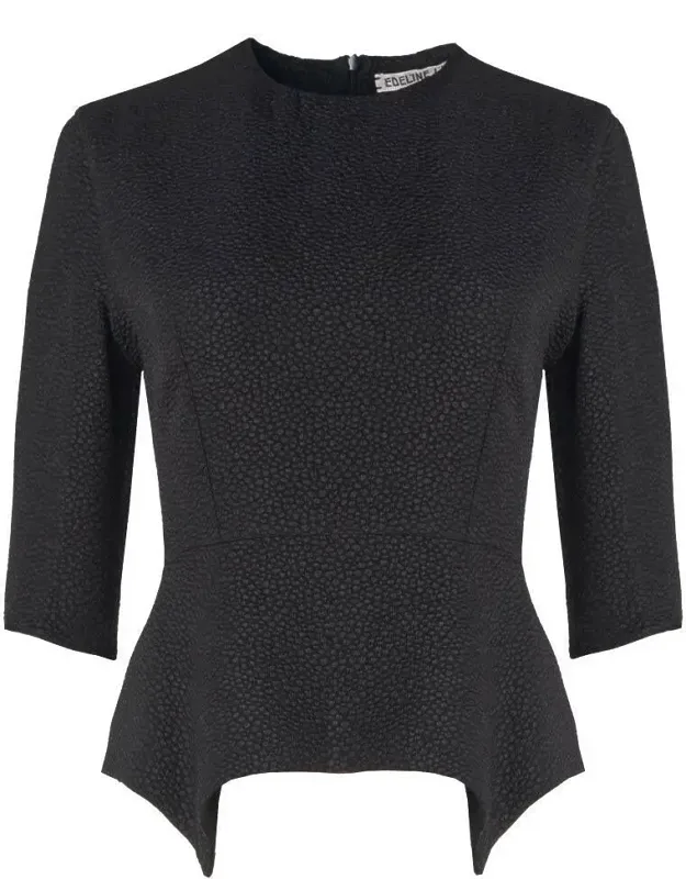 Jupiter Top With Accentuated Darts And Peplum Silhouette