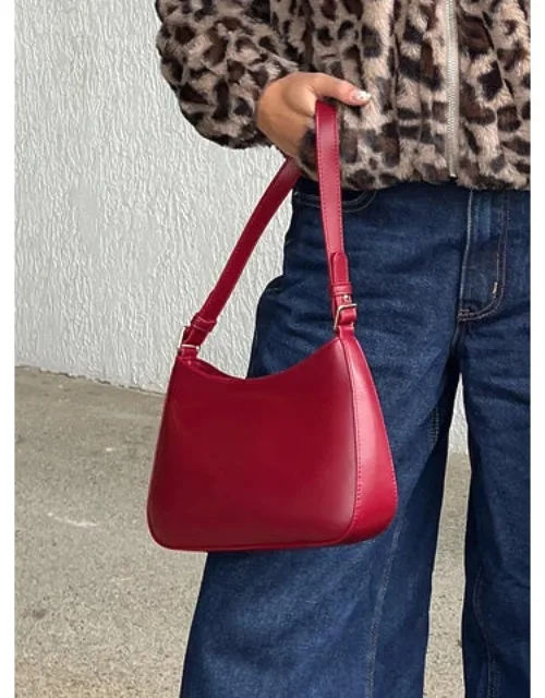 Shoulder Bag With Adjustable Straps And Gold-toned Hardware