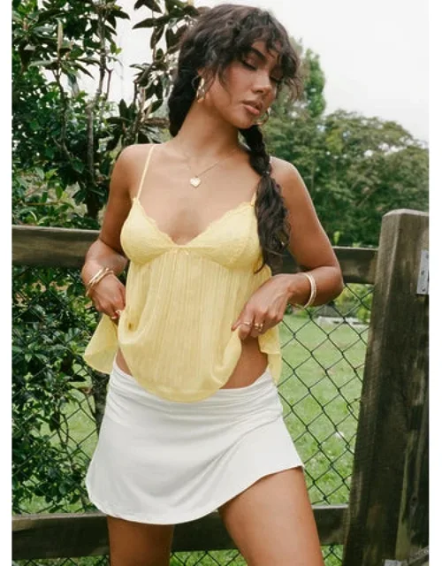Mini Skirt Built-in Shorts, Ruched Waistband