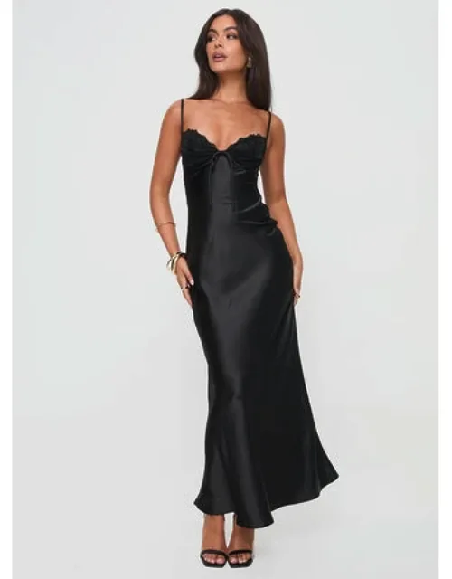 Bias Cut Maxi Dress With Sweetheart Neckline And Adjustable Shoulder Straps