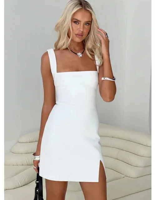 Bombshell Mini Dress With Square Neckline And Wide Fixed Straps