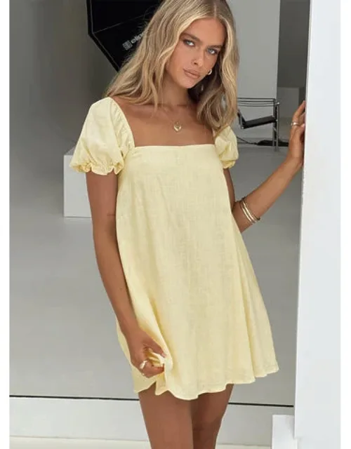 Linen Blend Mini Dress