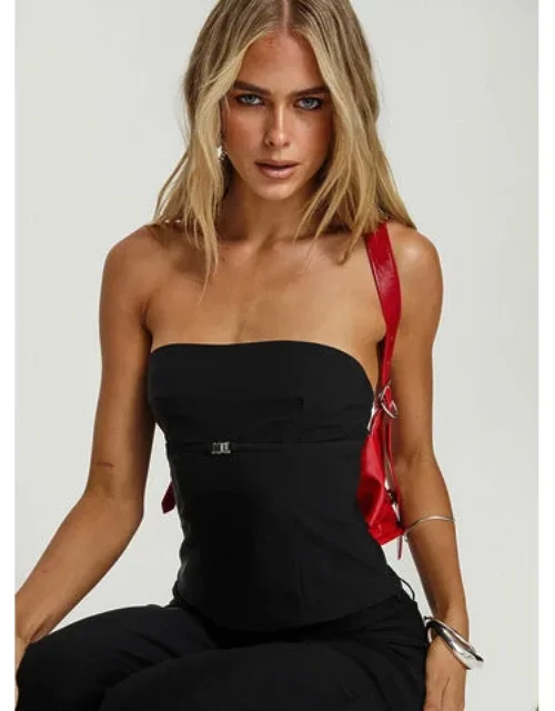 Flounce Strapless Top