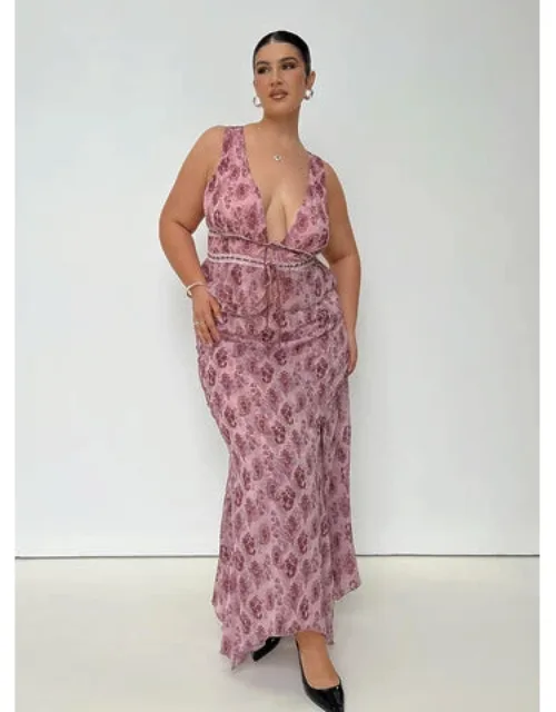 _maxi Skirt With Leg Slit And Invisible Zip Fastening_