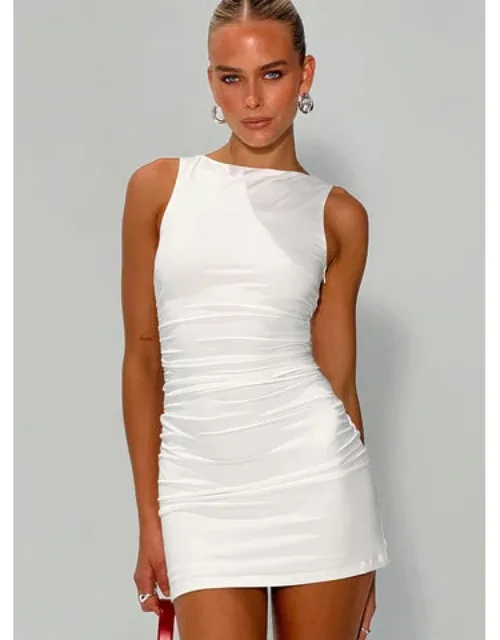 Eklund Mini Dress With Ruching Detail And High Neckline