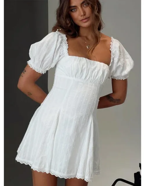 Rabatia Mini Dress With Puff Sleeve And Square Neckline