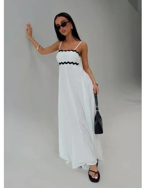 Croxetti Maxi Dress With Straight Neckline And Adjustable Straps
