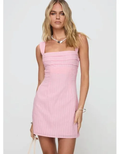 Mini Dress With Laced Detail And Cut-out Back
