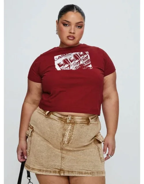 Velveta Low Rise Denim Skirt