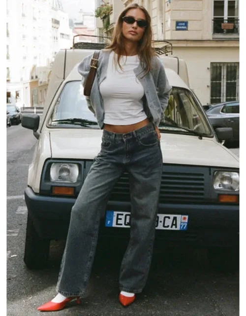 Night Owl Mid Rise Straight Leg Jeans