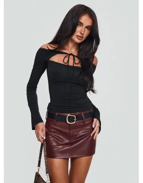 Faux Leather Mini Skirt