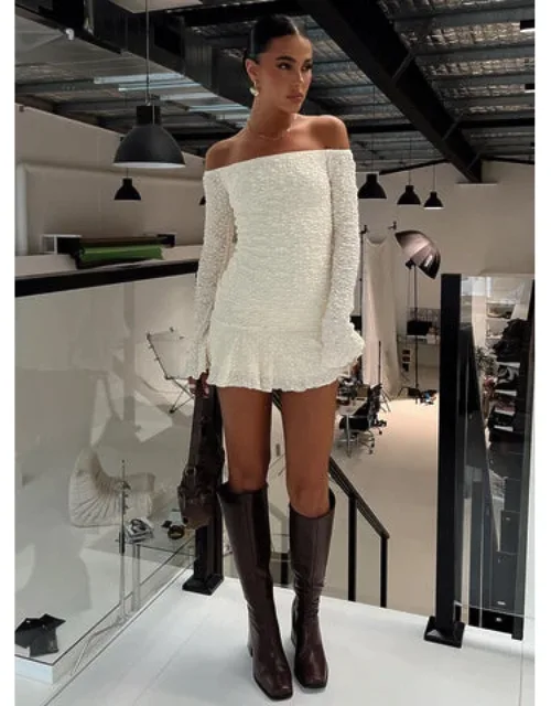 Vancesca Long Sleeve Mini Dress Off-the-shoulder Good Stretch