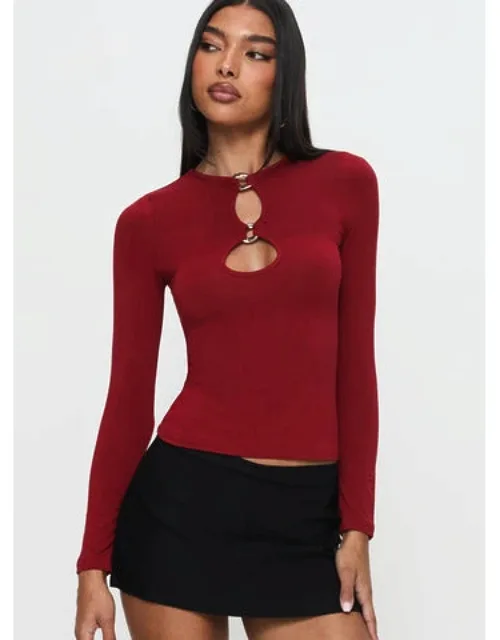 Orlaith Cut Out Long Sleeve Top
