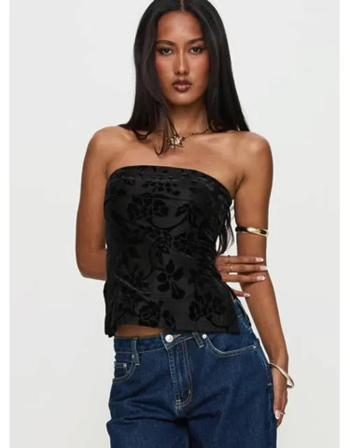 Strapless Floral Top