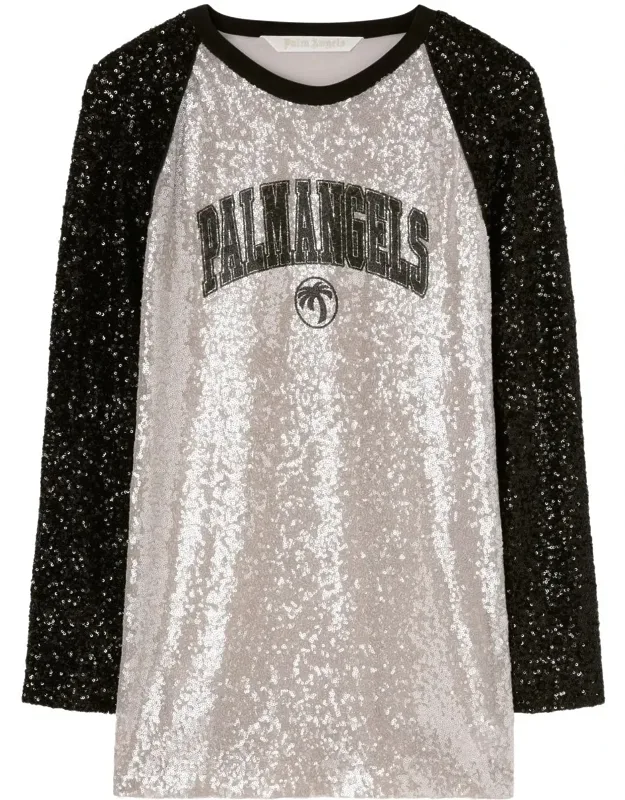 College Palm Sequin Mini Dress