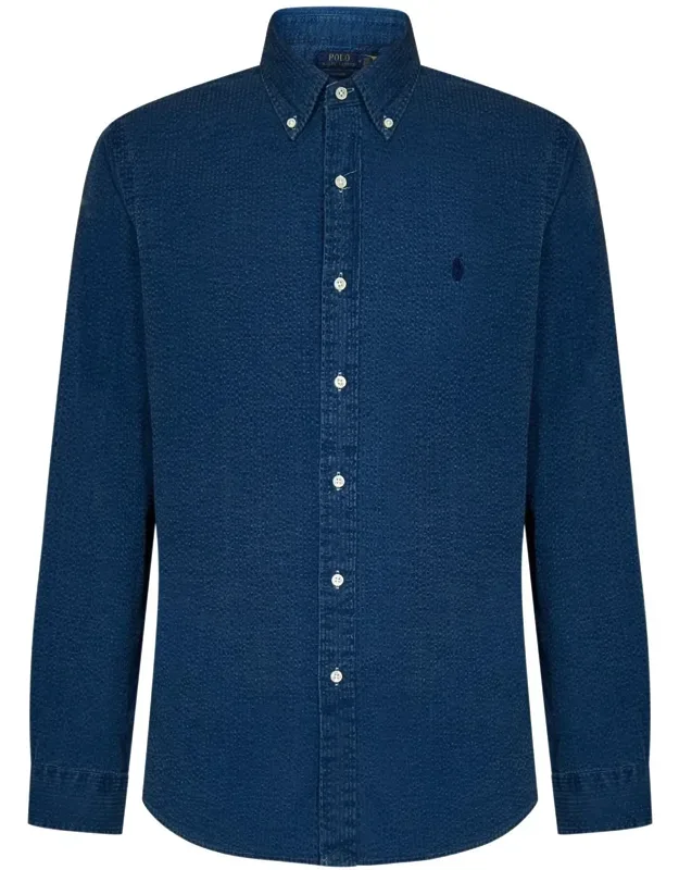 Shirt Front Buttons Closure, Button-down Collar