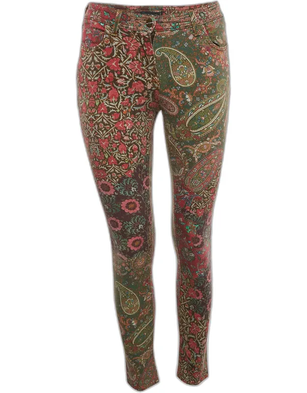 Multicolor Printed Denim Jeans