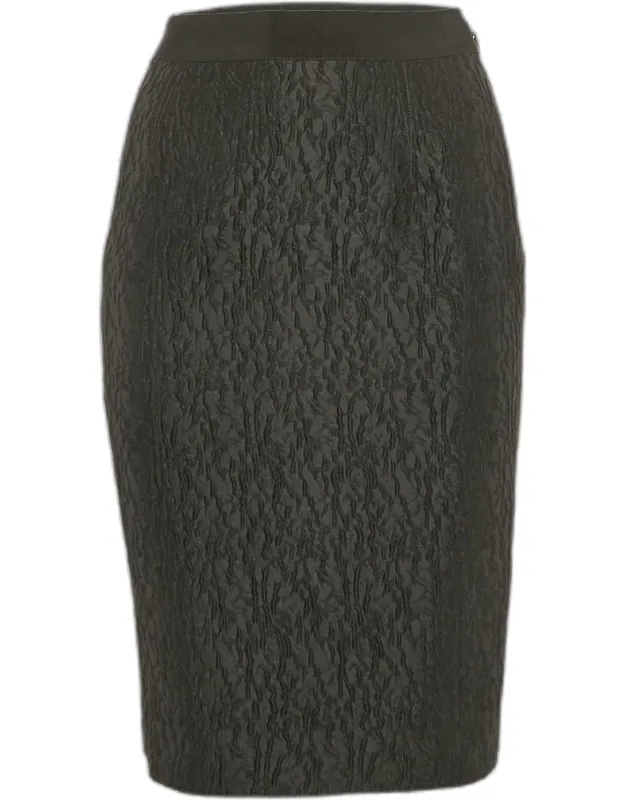 Textured Jacquard Pencil Skirt