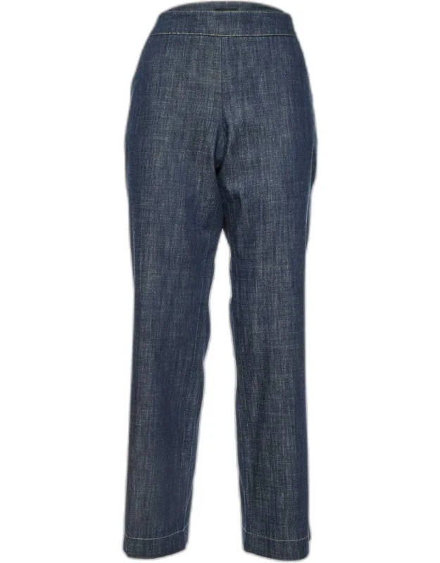 Dark Blue Denim Straight Fit Jeans L/waist 34"