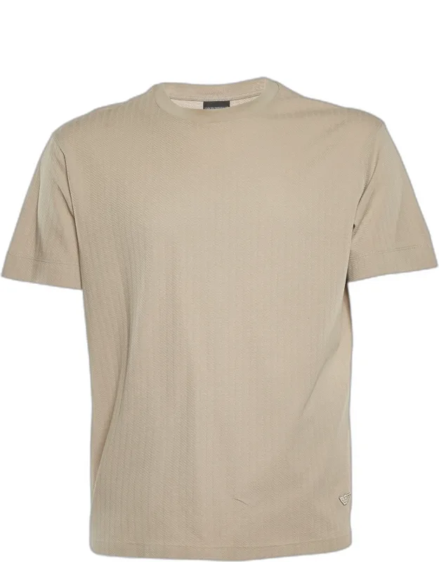 Textured Knit Crew Neck T-shirt