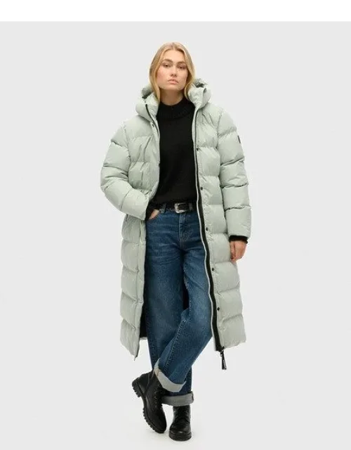 Microfibre Longline Puffer Coat