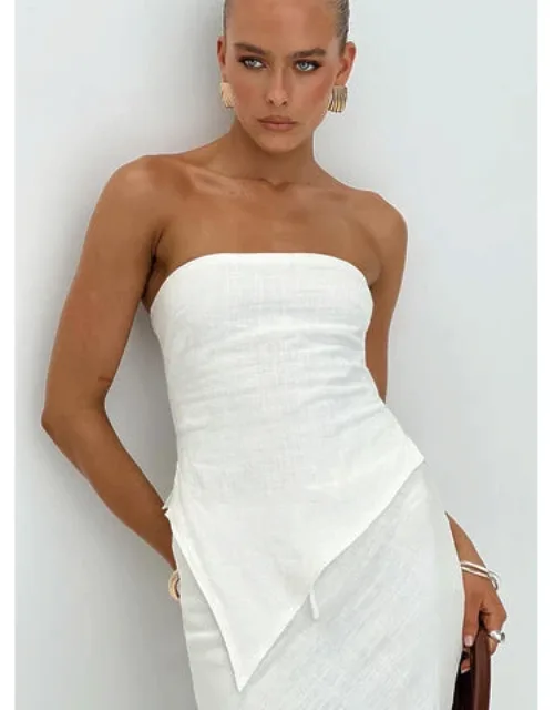 Asymmetric Linen Blend Top