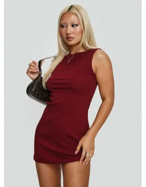 Zimmie Mini Dress With Boat Neckline And Good Stretch