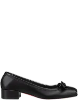 Leather Ballerina Pumps