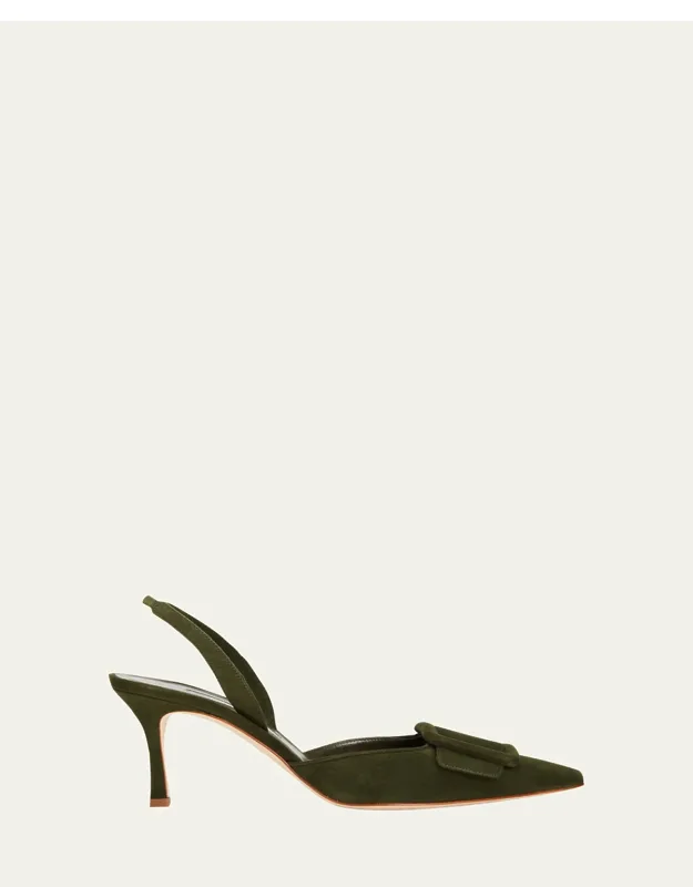 Maysli Suede Bow Slingbacks