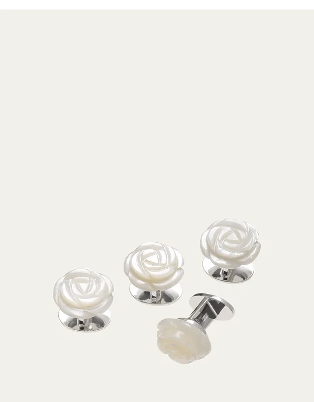 Mother-of-pearl Rose Shirt Studs