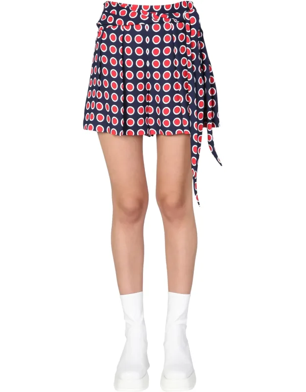 Boutique Moschino "eyelets" Shorts With Side Zip Closure