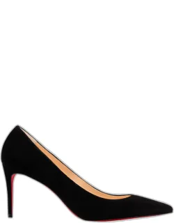 Kate Suede Pumps With 3.3" Covered Stiletto Heel