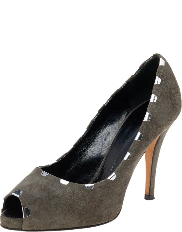 Giuseppe Zanotti Peep Toe Pumps With Sleek Cuts And Tall Heels