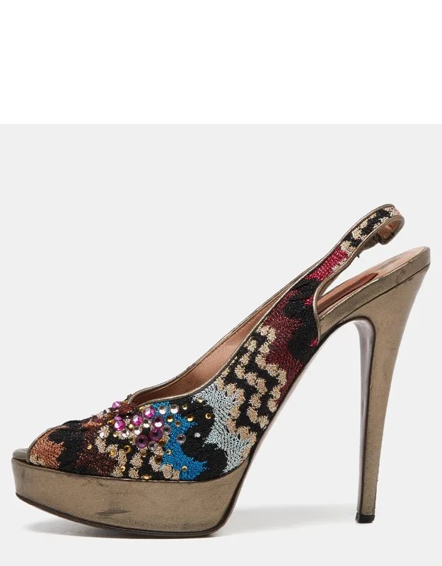 Embellished Slingback Pumps