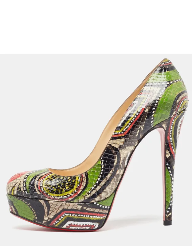 Multicolor Python Bianca Pumps