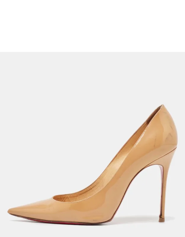 Christian Louboutin Patent Leather Pumps With 10cm Heels