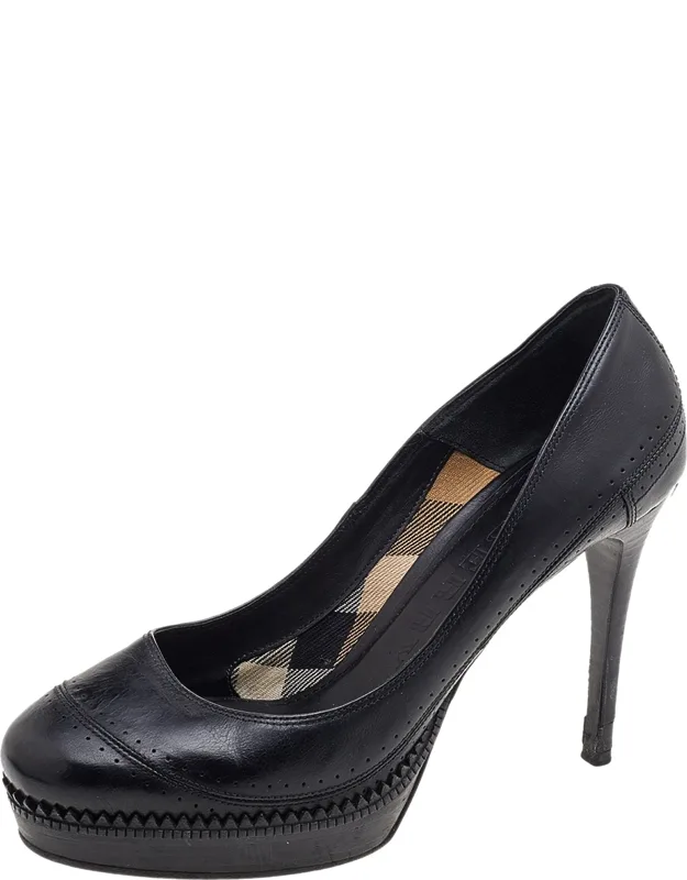 Leather Platform Pumps