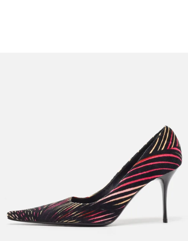 Multicolor Velvet Suede Pointed Toe Pumps