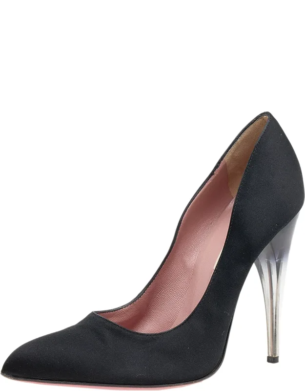Satin Pointed Toe Pumps