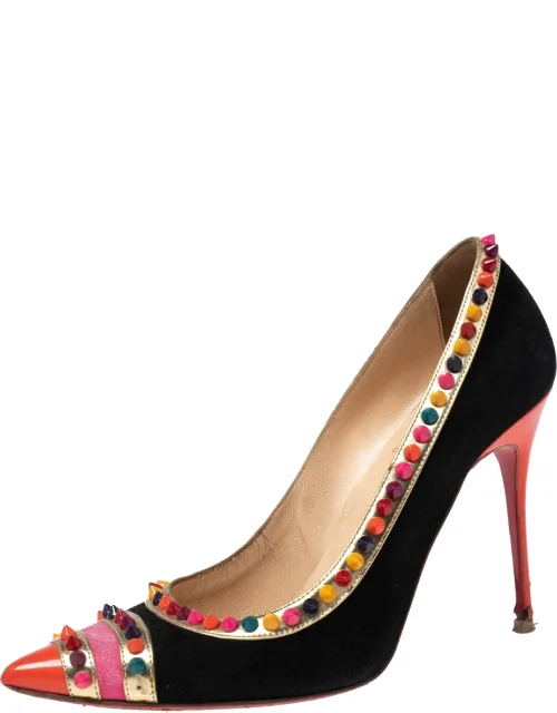 Multicolor Suede And Patent Leather Malabar Hill Pump