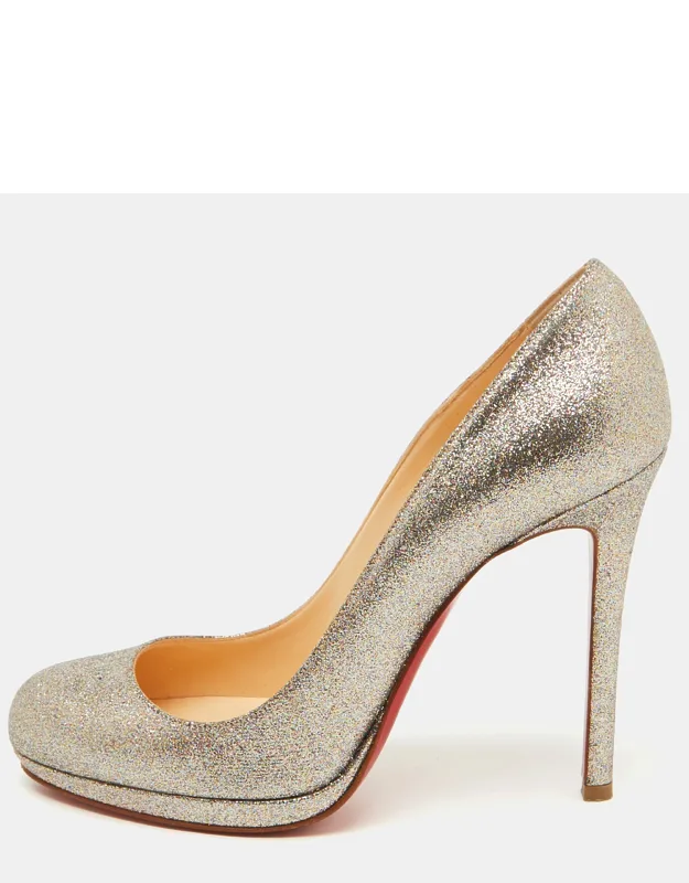 Metallic Silver Glitter Fifi Pumps