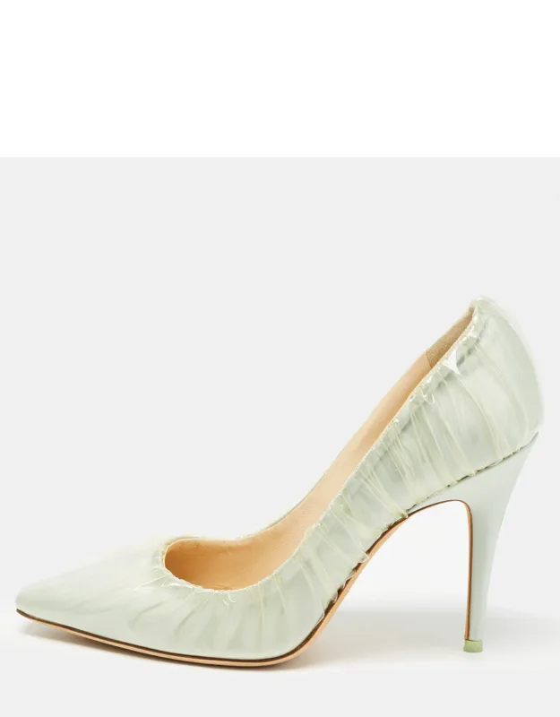 Pleated Pvc Anne Pumps