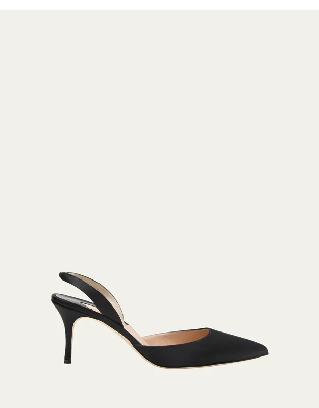 Satin Slingback Pumps
