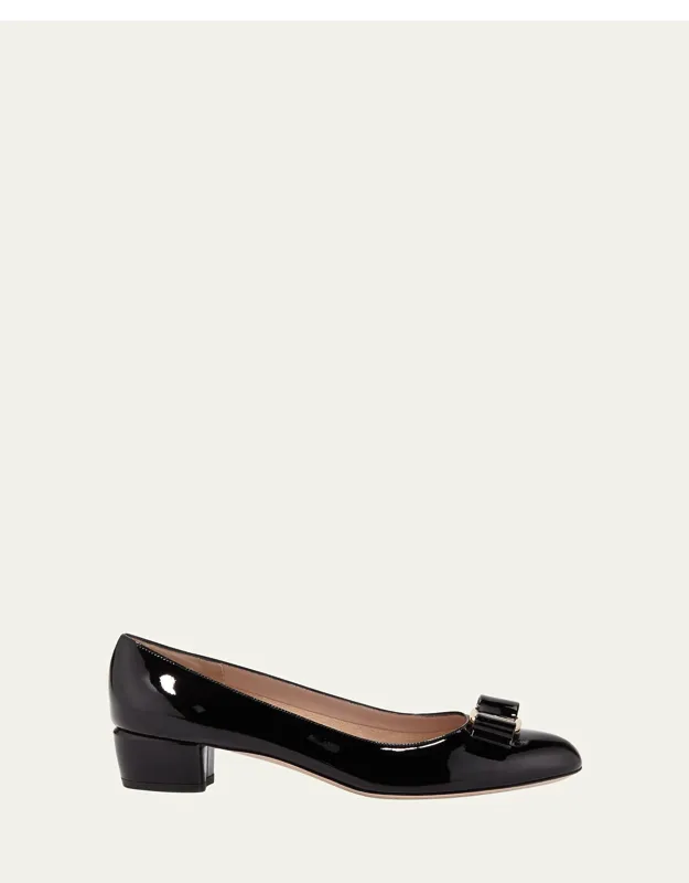 Vara Bow Leather Low Pump