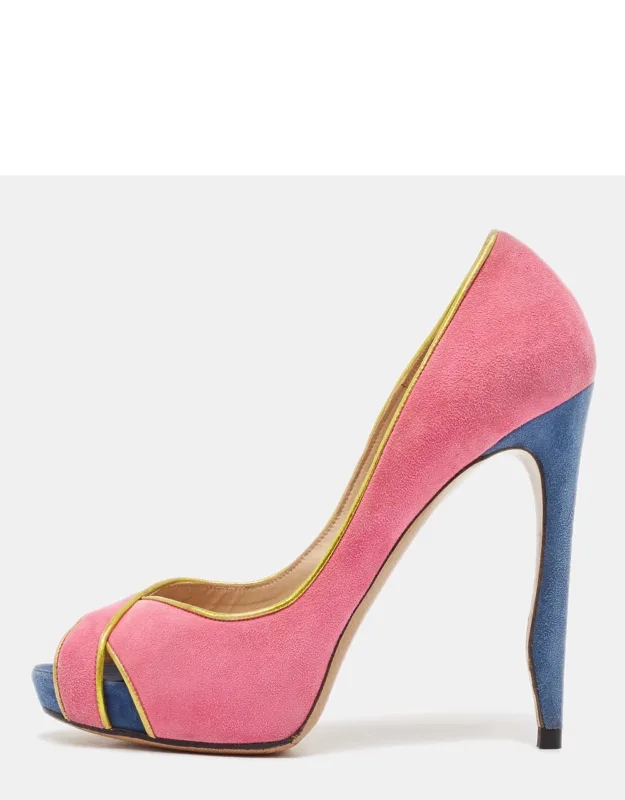 Crisscross Peep Toe Pumps