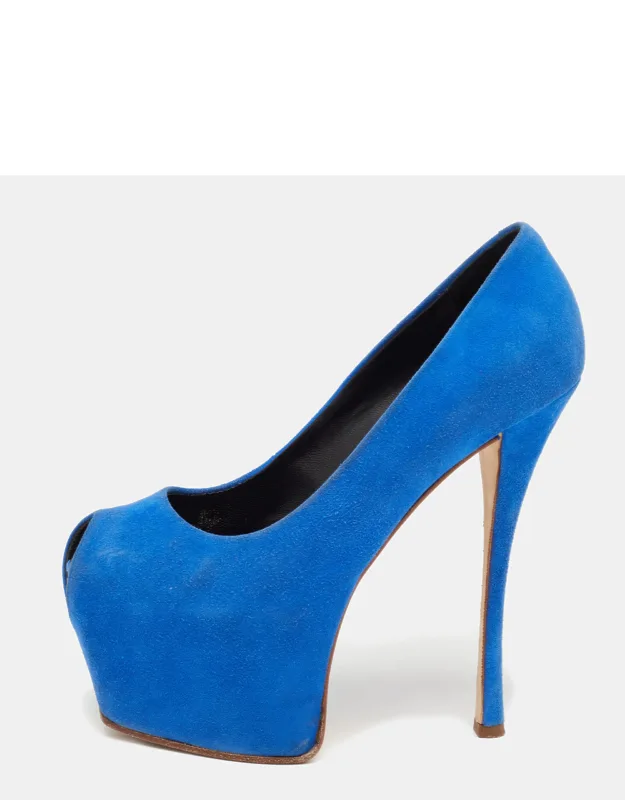 Peep Toe Platform Pumps With 15 Cm Heels And Leather Insoles