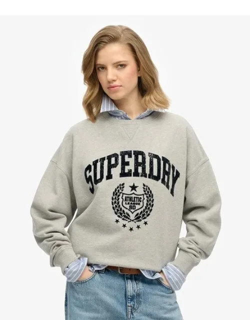Athletic Relaxed Flock Sweatshirt